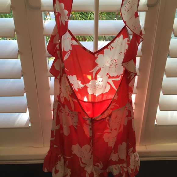 Henrigirl Floral Scoop Back Ruffle Romper - Picture 2 of 10